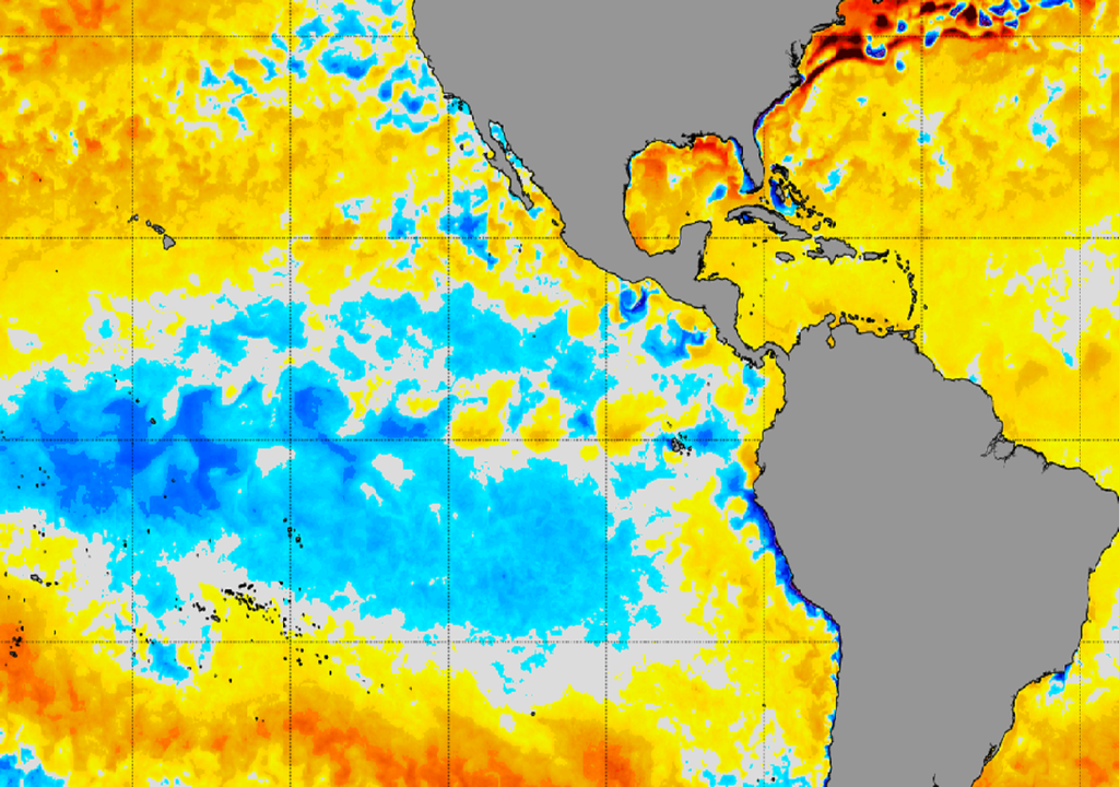 anomalía de TSM; La Niña; Temperatura del agua de mar