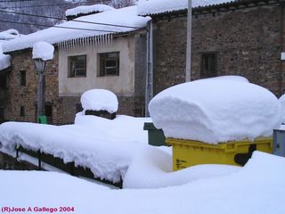 Nevada en el valle de Liébana (Cantabria)