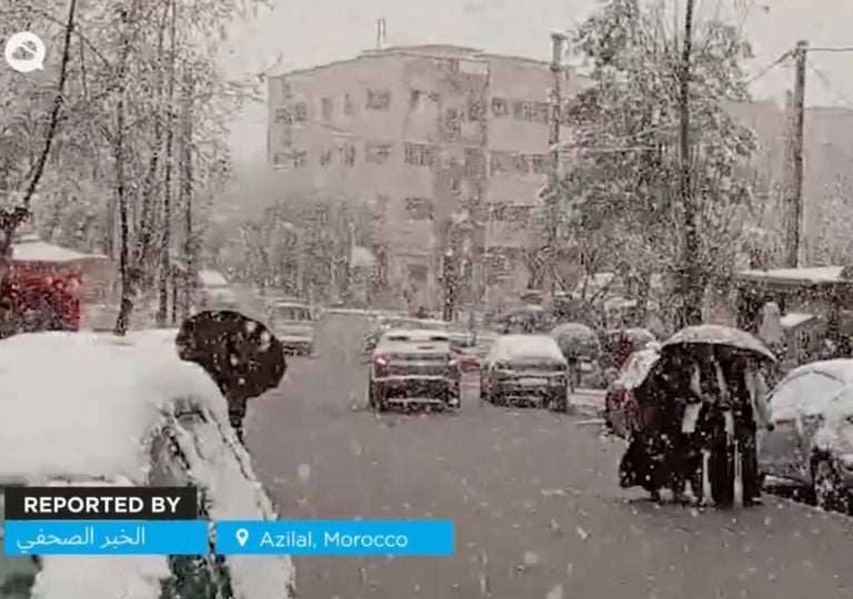 Borrasca Regina: la nieve cubre de blanco la regi&oacute;n monta&ntilde;osa de Azilal, en Marruecos; aqu&iacute; el v&iacute;deo y la &uacute;ltima hora