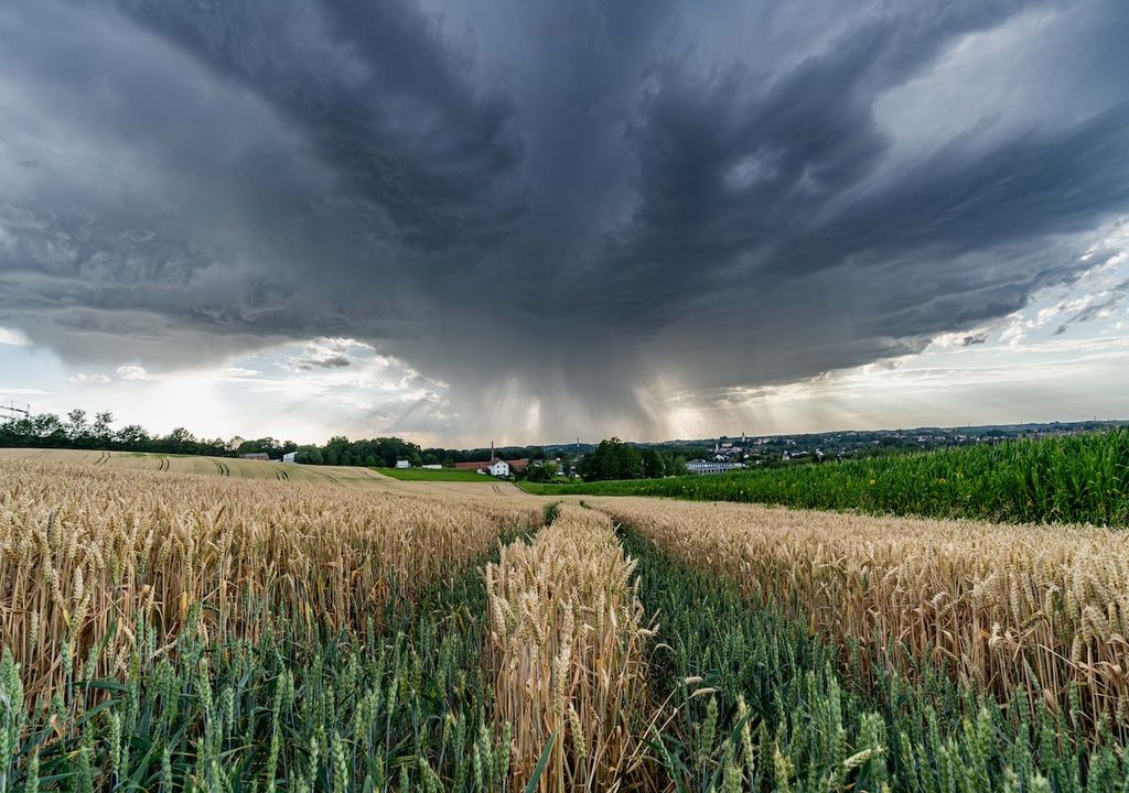 Wetterfront, Land, Regen Wetterfront, Land, Regen