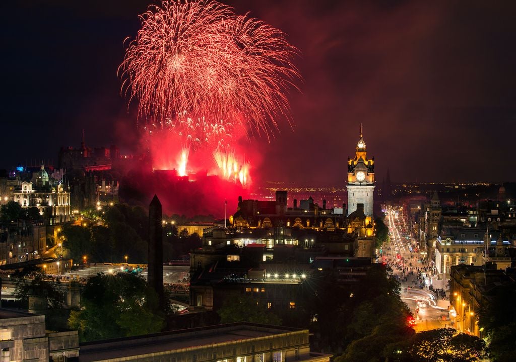 Fireworks usually take off for Hogmanay from Edinburgh Castle.