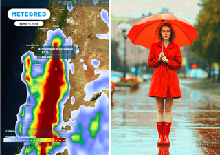 "Ni el anticiclón subtropical frenará las lluvias de este martes entre Ñuble y Los Ríos", avisa Meteored y el ECMWF