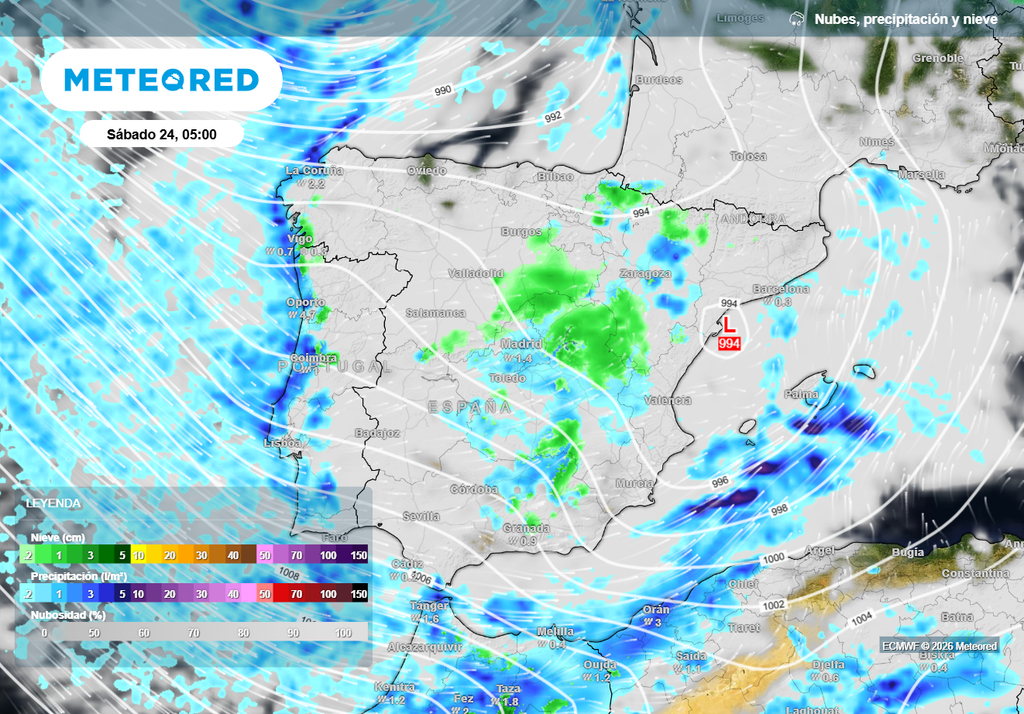 El fin de semana las nevadas harán acto de presencia en zonas bajas.