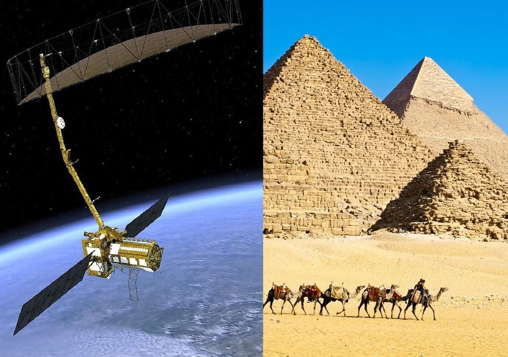 Grâce à la technologie des satellites et au travail sur le terrain, il a été possible de confirmer la présence de Rama Ahramat, une ancienne rivière qui passait à côté des Pyramides de Gizeh et de 38 autres sites de différentes pyramides.