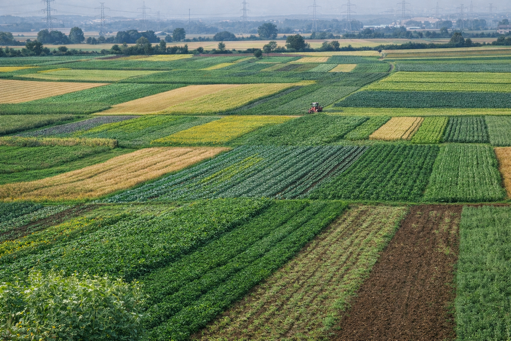 La diversidad de cultivos y el tamaño reducido de las parcelas agrícolas crean un mosaico de microhábitats que favorece una mayor biodiversidad de insectos.