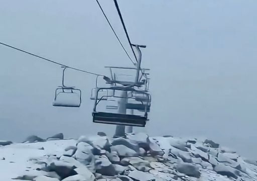 Nieve de verano en Bariloche, lluvia para apaciguar los incendios y viento extremo en el norte de la Patagonia