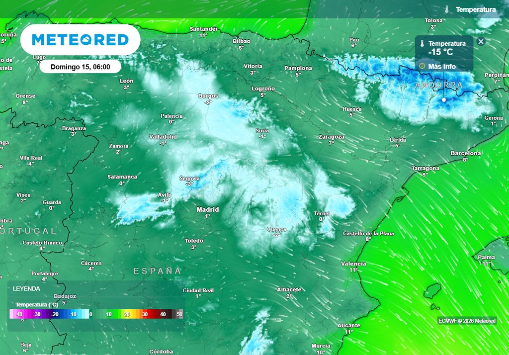 En la madrugada del domingo las heladas serán más intensas y extensas.