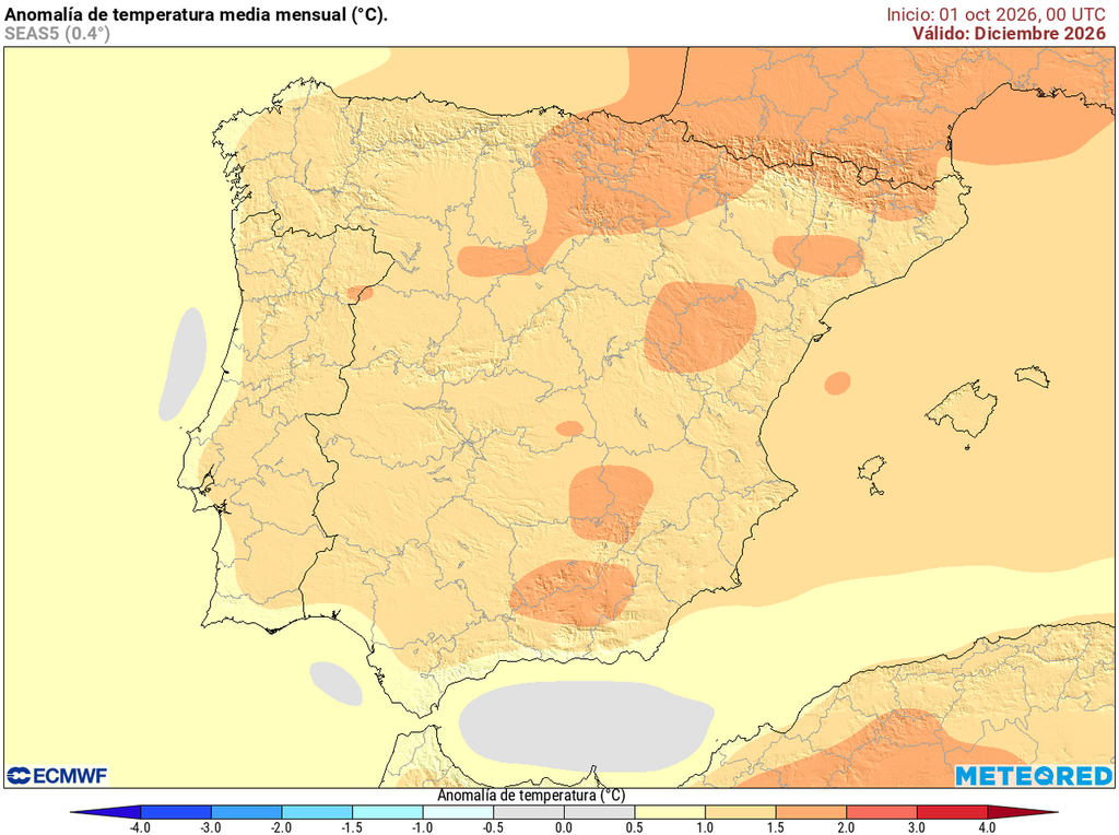 Las primeras tendencias en España apuesta por un mes de diciembre bastante suave, aunque eso no descarta la posibilidad de alguna entrada fría de cierta entidad.