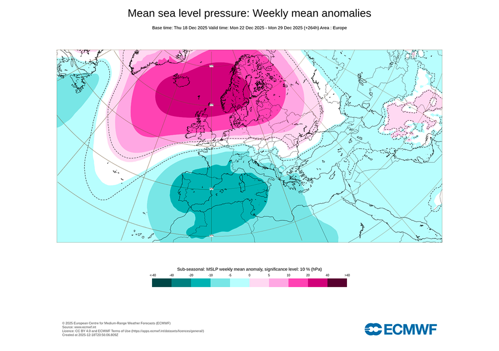 Anomalía de temperatura en superficie