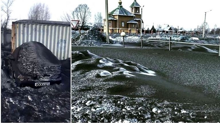 Fotos de la nieve negra en la región en febrero de 2019 Fotos de la nieve negra en la región en febrero de 2019