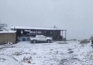 Nieve en las sierras de Córdoba y San Luis: los mejores videos 