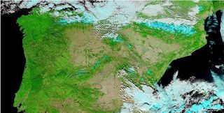Nieve otoñal de 2013: hoy y hace un mes