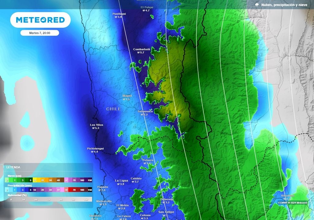 nieve y lluvia previstas por el modelo del ECMWF nieve y lluvia previstas por el modelo del ECMWF