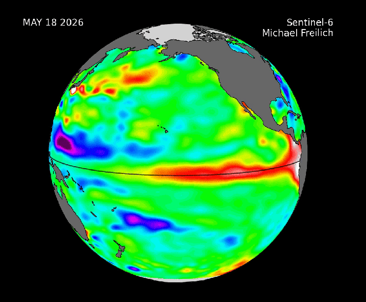 Datos del nivel del mar muestran tambi&eacute;n se&ntilde;ales de que un fen&oacute;meno de El Ni&ntilde;o est&aacute; en marcha en el Pac&iacute;fico ecuatorial