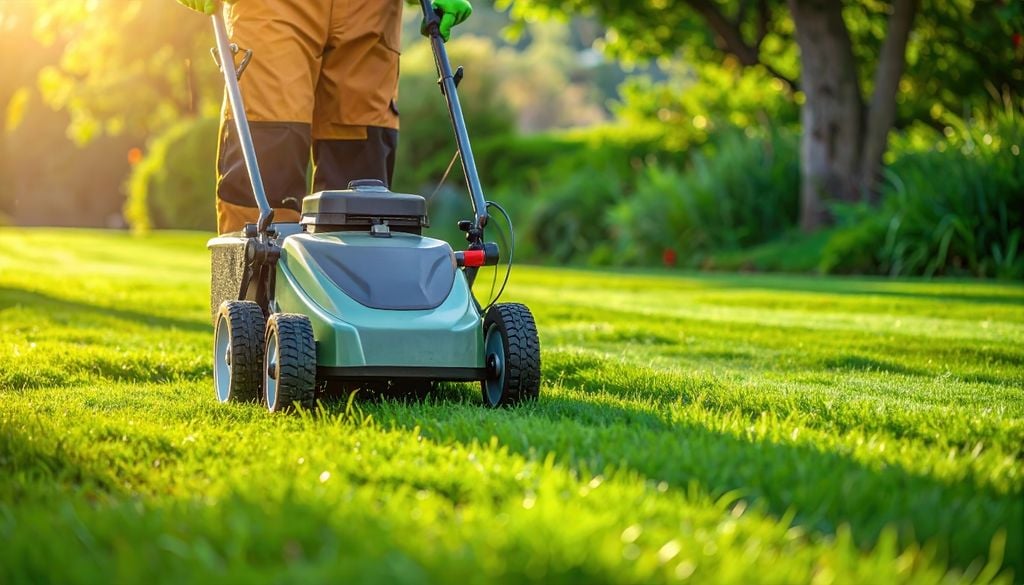 El corte regular del césped facilita que los restos se descompongan rápido.