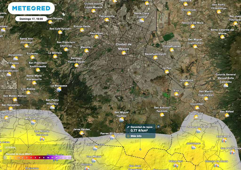 Tormentas eléctricas 17 de agosto CDMX