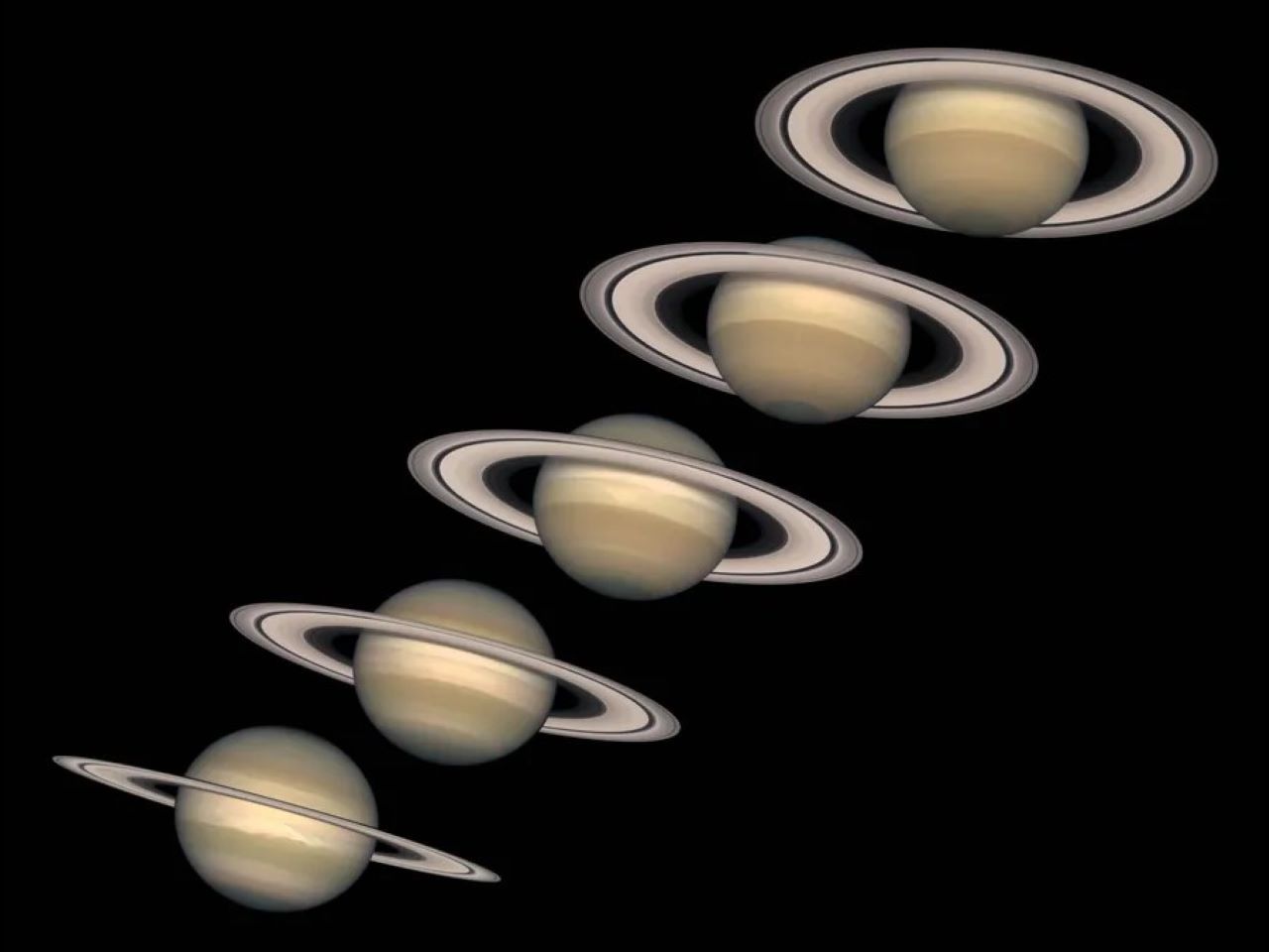 Siguiendo el movimiento de los anillos de 1996 al 2000. Crédito: NASA/Hubble