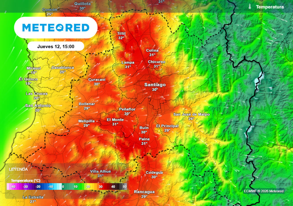 A mitad de semana el valle metropolitano podría recibir temperaturas máximas entre los 29 y 31 °C.