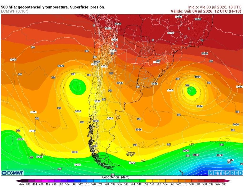 baja segregada Un núcleo frío en altura llegará este sábado a Santiago y será la causa fundamental de las lluvias.