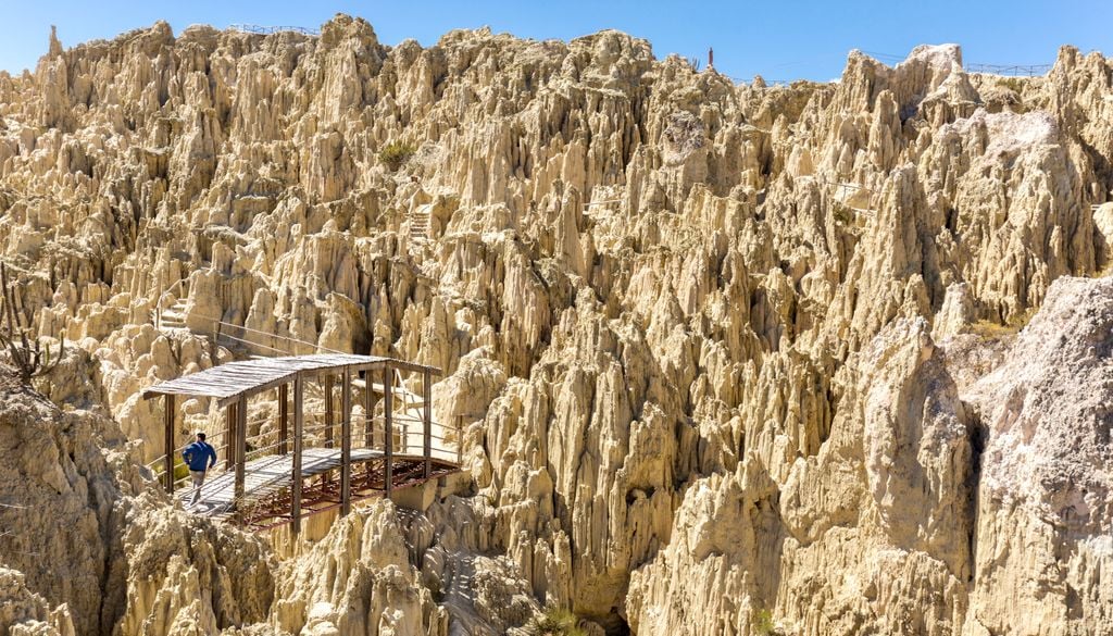 Valles de la Luna de Sudamérica. Valle de la Luna de La Paz, Bolivia.