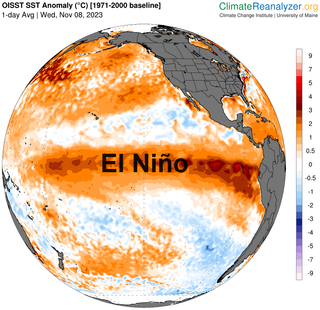 La NOAA predice que el fenómeno de El Niño se intensificará en los próximos meses