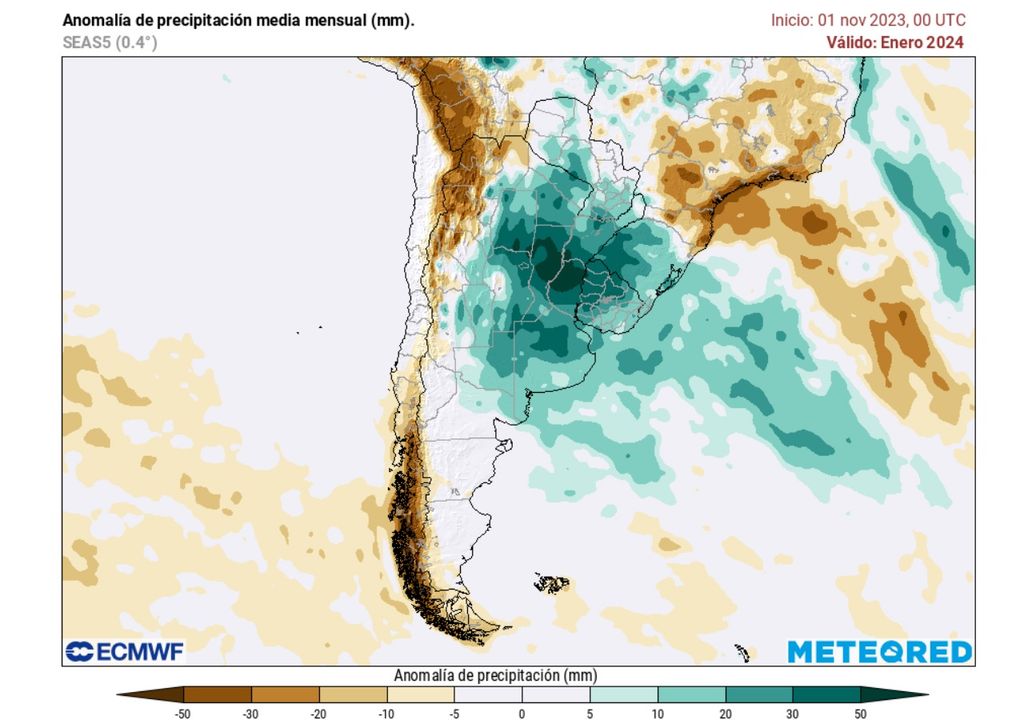 anomalía precipitación enero 2024 Chile anomalía precipitación enero 2024 Chile