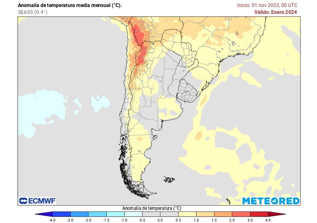 anomalía temperatura enero 2024 Chile anomalía temperatura enero 2024 Chile