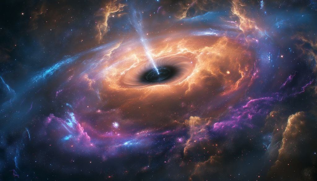 Un buco nero supermassiccio, situato al centro di una galassia, ha la capacità di accelerare particelle ad altissima energia in una direzione precisa. Sono tra i corpi celesti sorgente di raggi cosmici più potenti dell'Universo.