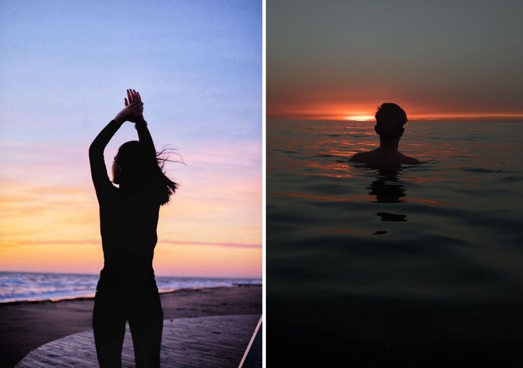 Noche de San Juan, personas bañándose en el mar, Meteored, Chile
