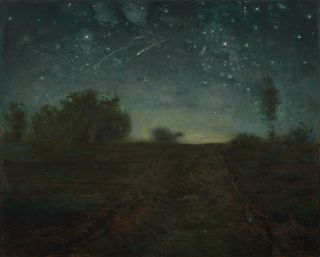 Noche estrellada en un cuadro de Jean-Francois Millet