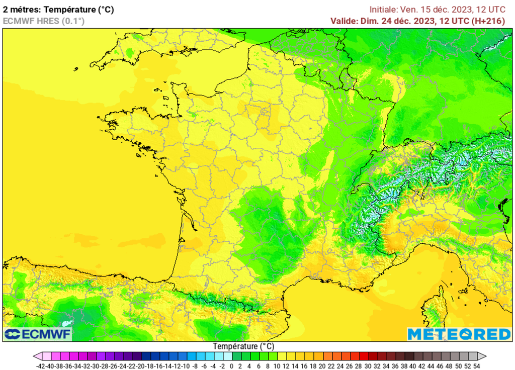 Le risque de froid s'éloigne franchement pour Noël.