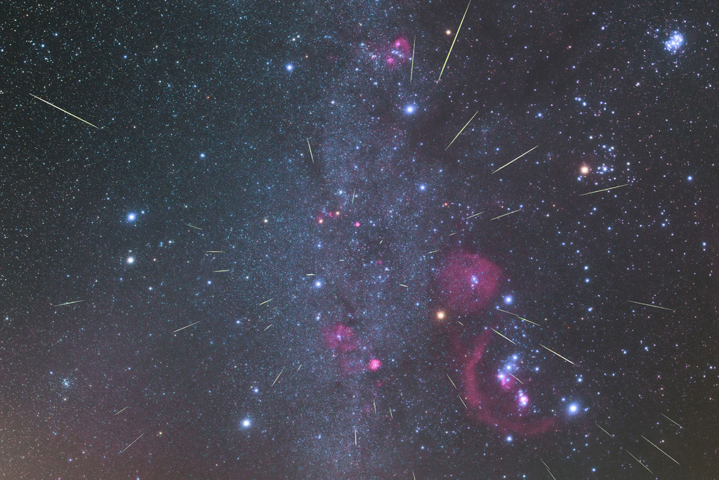 As Oriónidas acontecem no final do ano e tem origem associada ao cometa Halley. Crédito: Yin Hao As Oriónidas acontecem no final do ano e tem origem associada ao cometa Halley. Crédito: Yin Hao