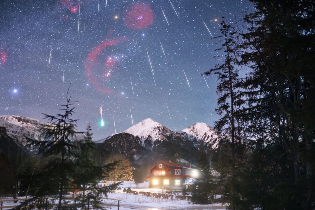 O ano de 2026 será marcado por chuvas de meteoros com as mais importantes caindo em épocas onde a iluminação do Sol será propícia para observações. Crédito: Tomáš Slovinský O ano de 2026 será marcado por chuvas de meteoros com as mais importantes caindo em épocas onde a iluminação do Sol será propícia para observações. Crédito: Tomáš Slovinský