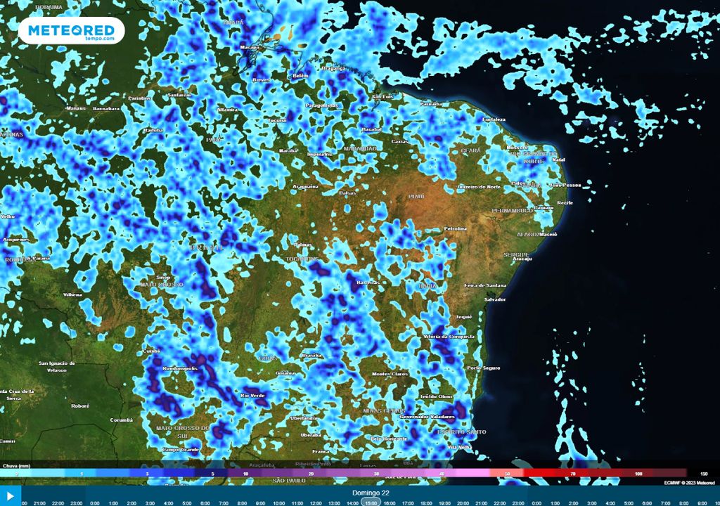 previsão do tempo Nordeste