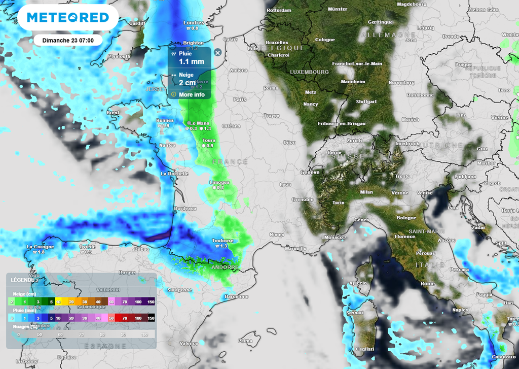 Un épisode de neige de redoux est à craindre dimanche au passage de cette perturbation océanique.