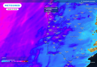 Eis a região de Portugal que poderá acumular mais chuva entre terça e domingo: mapas da Meteored revelam mais de 40 mm