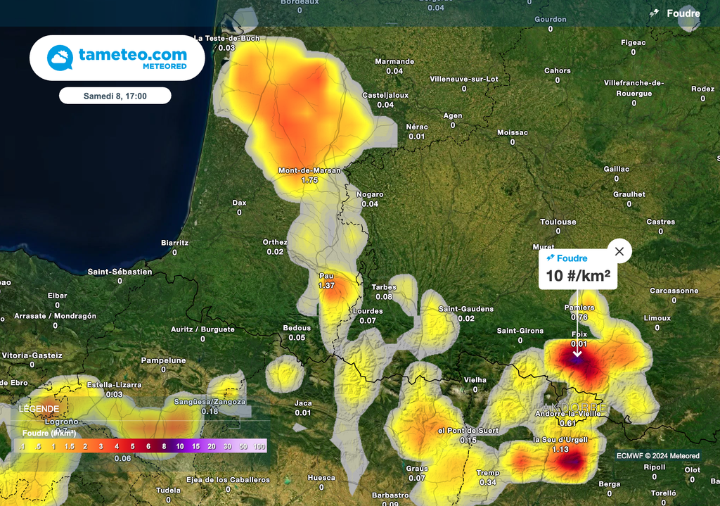 Forte dégradation orageuse envisagée samedi dans le sud-ouest !