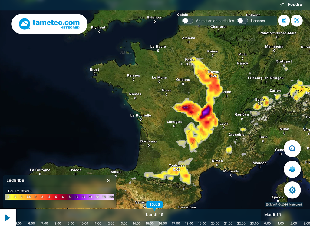 Les orages permettront de rafraîchir temporairement la masse d'air. Les orages permettront de rafraîchir temporairement la masse d'air.