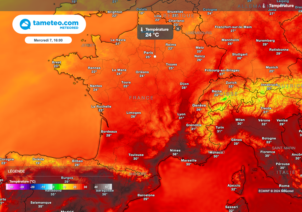 Baisse des températures mercredi sur la plupart des régions.