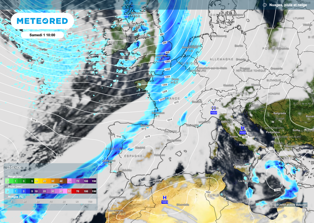 Nouvelles perturbations pluvieuses et venteuses pour ce week-end.