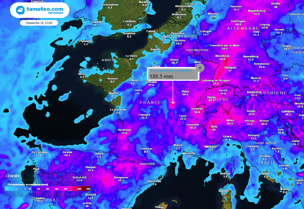 Au cours des orages attendus en fin de semaine, les cumuls de précipitations seront à suivre de près.