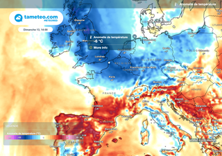 Nos cartes montrent l'arrivée d'une masse d'air issue du Groenland ce week-end ! Vers un coup de froid en France ?