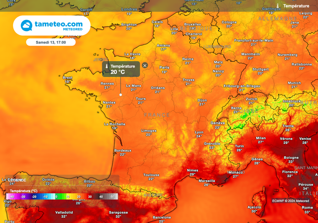 Les températures resteront un peu moroses samedi après-midi.