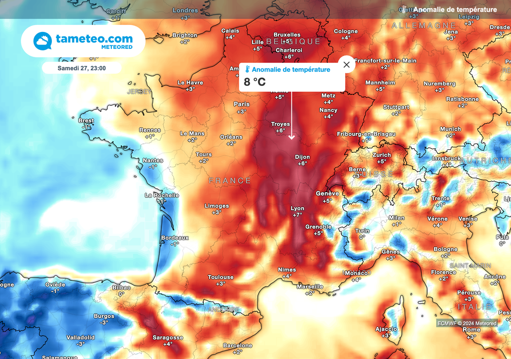 La nuit, les valeurs repasseront même au-dessus des valeurs de saison. La nuit, les valeurs repasseront même au-dessus des valeurs de saison.
