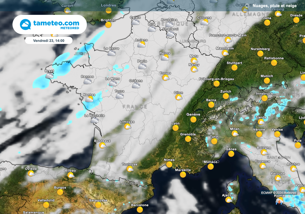 Une dégradation attendue vendredi dans le nord-ouest de la France.