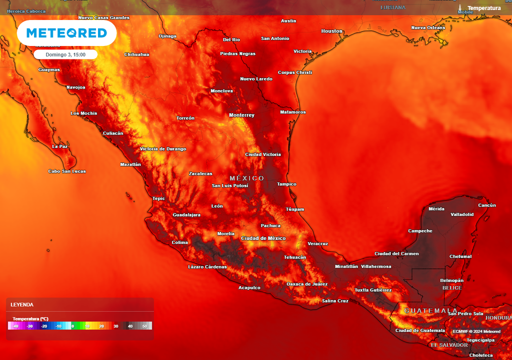 Temperaturas en grados Celsius