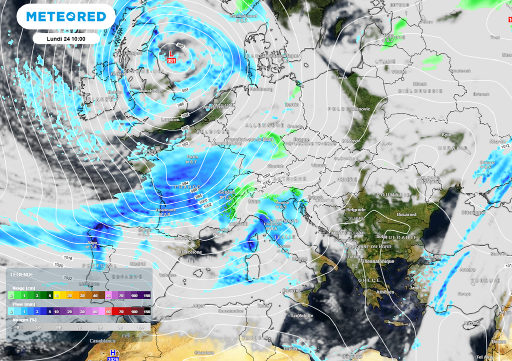 Un vaste système dépressionnaire va apporter une météo agitée en début de semaine prochaine.