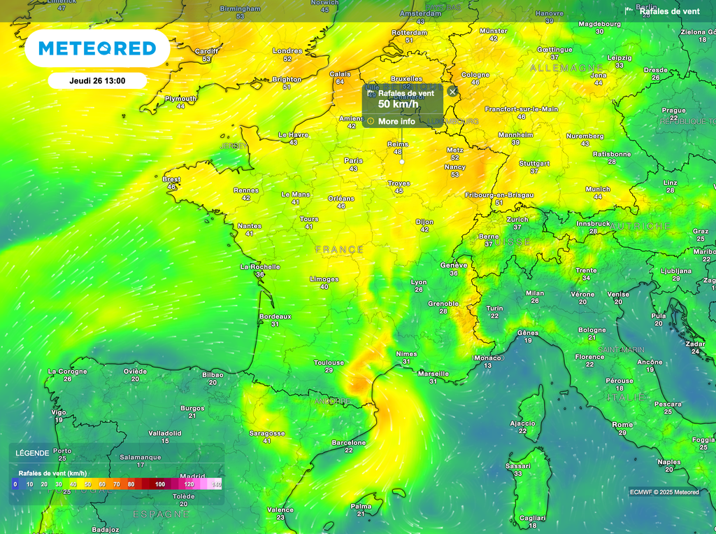 A sustained wind in Fort will blow tomorrow Thursday. this all the more towards the northeast quarter and along the Côtes du Nord-Ouest. A sustained wind in Fort will blow tomorrow Thursday. this all the more towards the northeast quarter and along the Côtes du Nord-Ouest. new heat dome view france,
