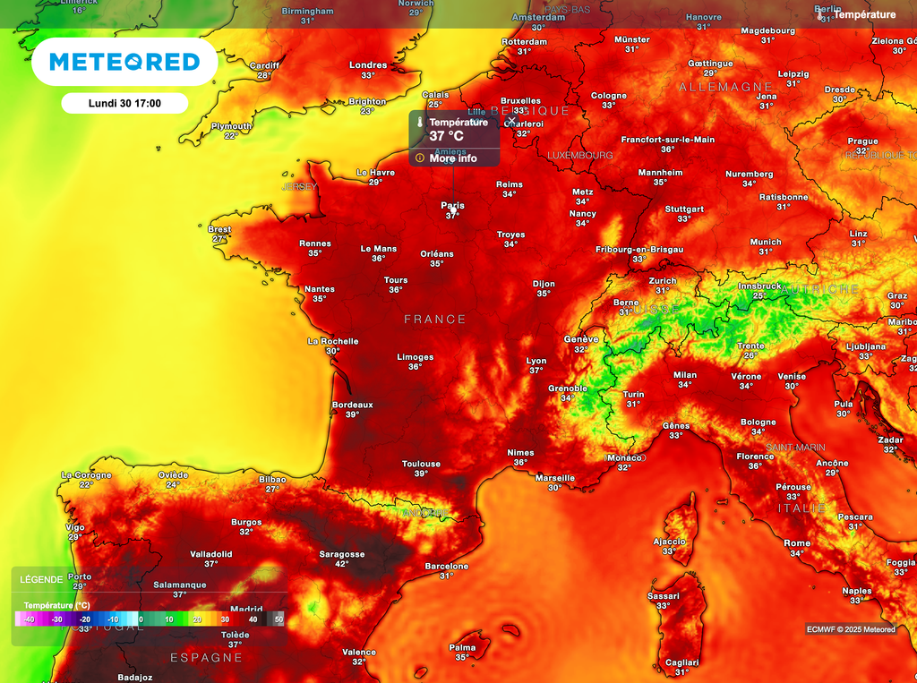 Very hot in early next week. Very hot in early next week. new heat dome view france,