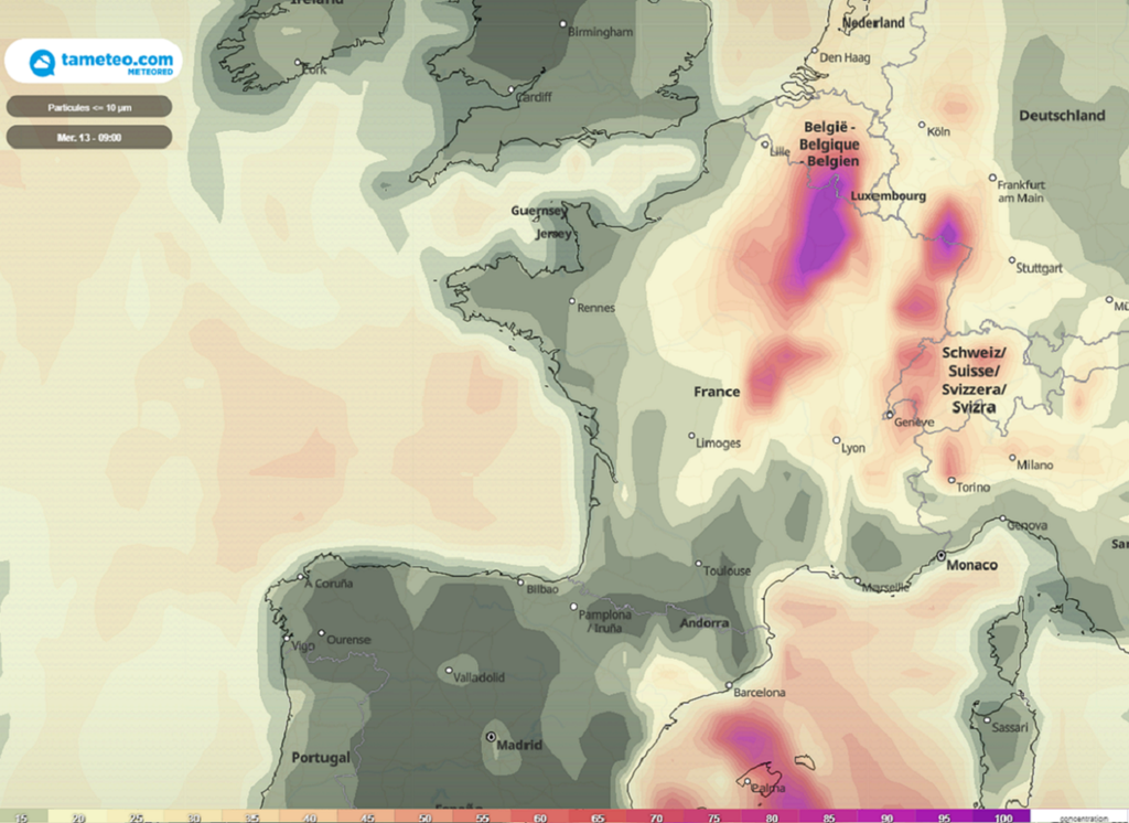 La qualité de l'air va se dégrader avec une forte concentration en particules PM10 ces prochains jours.